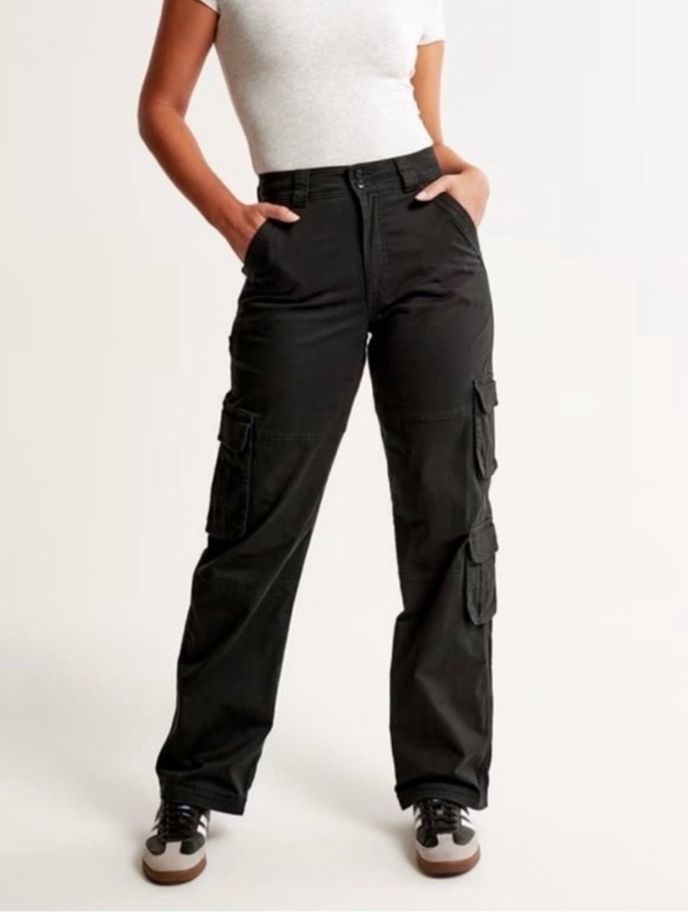 Abercrombie & Fitch Black Utility Cargo Pants